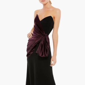 Mac Duggal Two-Tone Draped Trumpet Gown sz 8